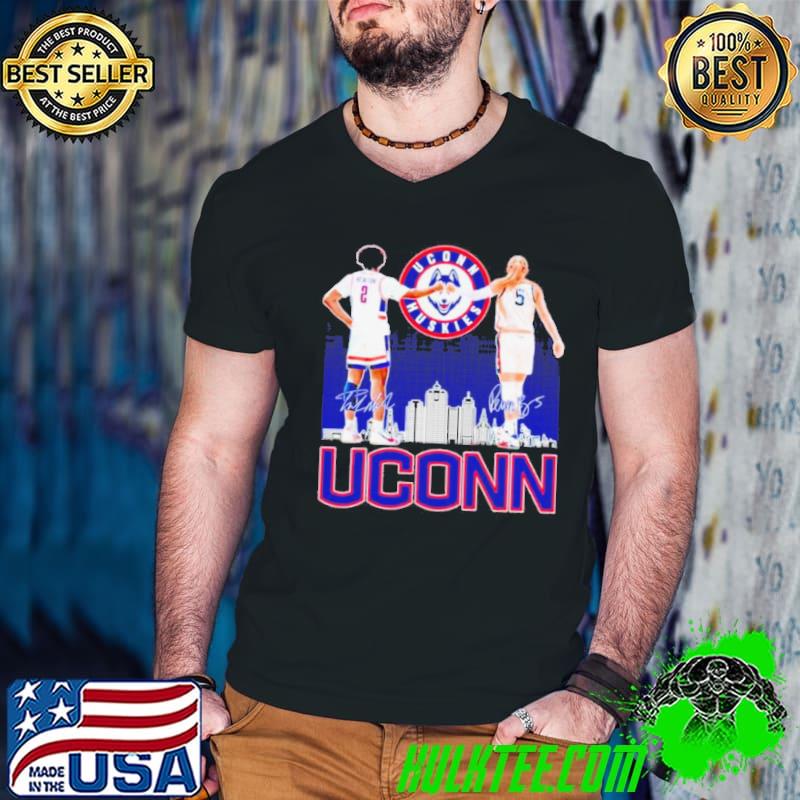 UCONN Huskies Tristen Newton And Paige Bueckers Signatures Shirt Guys V Neck UCONN Huskies Tristen Newton And Paige Bueckers Signatures Shirt Guys V Neck