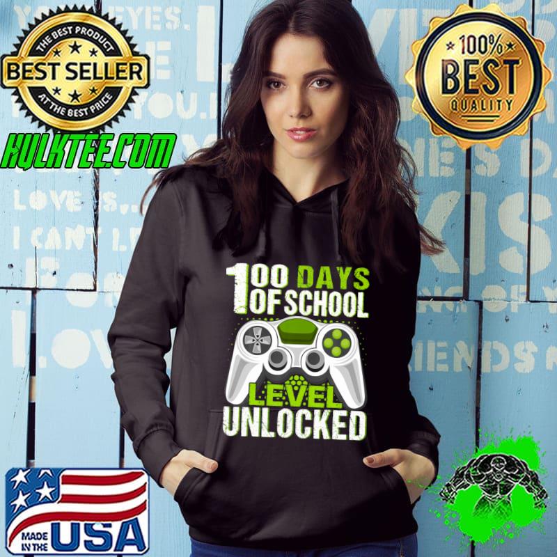 Video Gamer Student 100th Day Teacher 100 Days of School T-Shirt Hoodie Video Gamer Student 100th Day Teacher 100 Days of School T-Shirt Hoodie