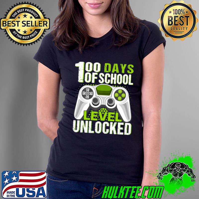Video Gamer Student 100th Day Teacher 100 Days of School T-Shirt