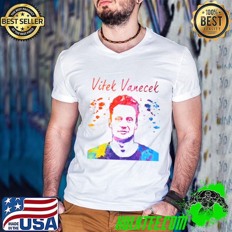 Vitek Vanecek Czech professional ice hockey goaltender for the San Jose Sharks T-Shirt Guys V Neck Vitek Vanecek Czech professional ice hockey goaltender for the San Jose Sharks T-Shirt Guys V Neck