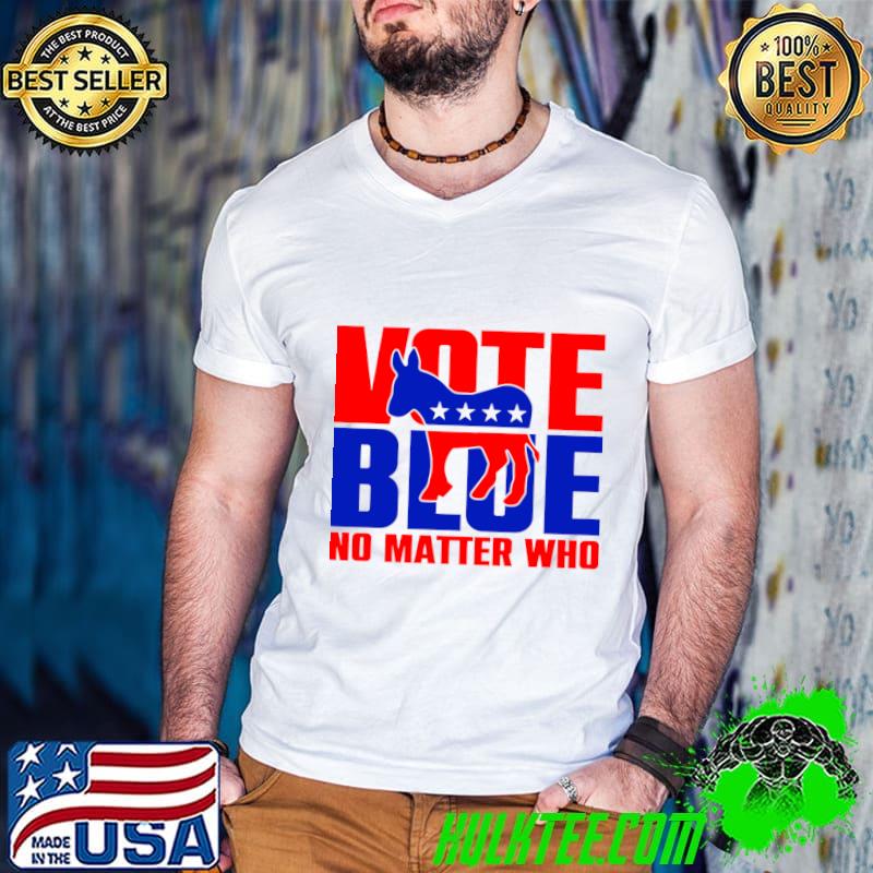 Vote Blue No Matter Who Donkey Election 2024 T-Shirt Guys V Neck Vote Blue No Matter Who Donkey Election 2024 T-Shirt Guys V Neck