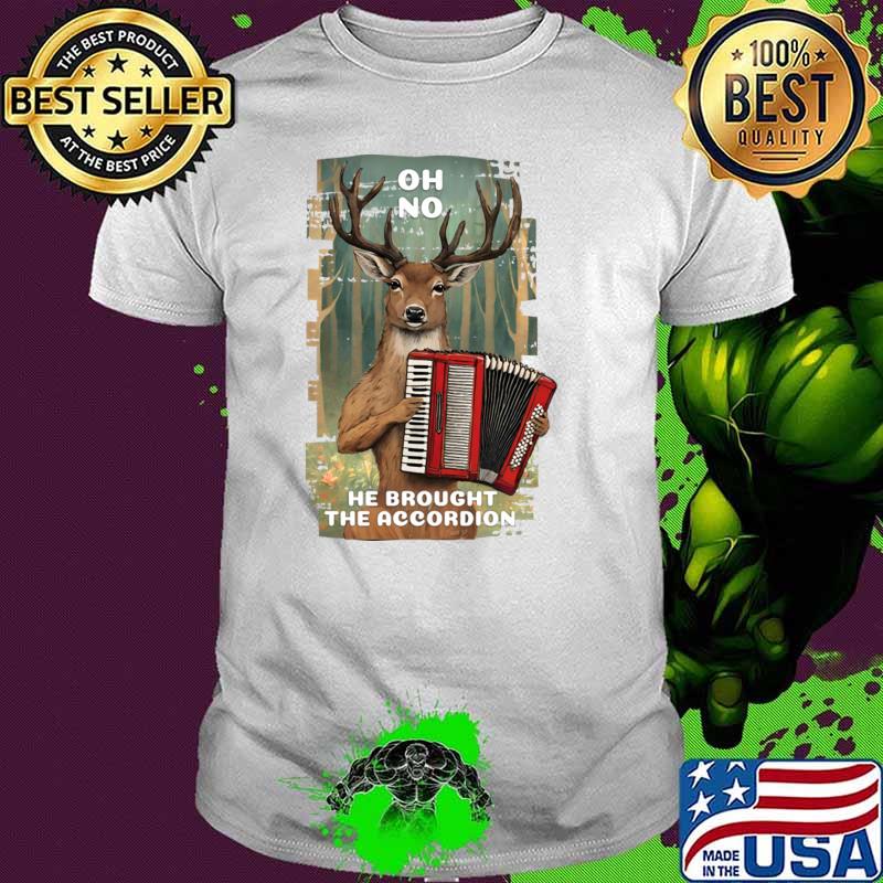 Weird deer playing accordion hunting western nature T-Shirt Unisex Weird deer playing accordion hunting western nature T-Shirt Unisex