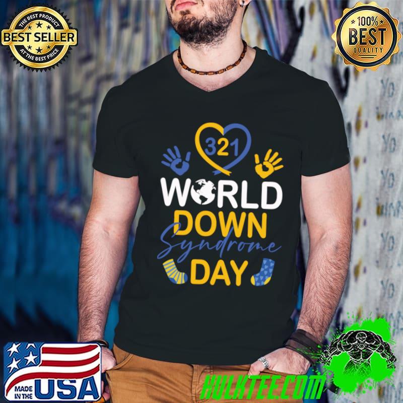 World Down Syndrome Day Hearts Hand Awareness Socks T-Shirt Guys V Neck World Down Syndrome Day Hearts Hand Awareness Socks T-Shirt Guys V Neck