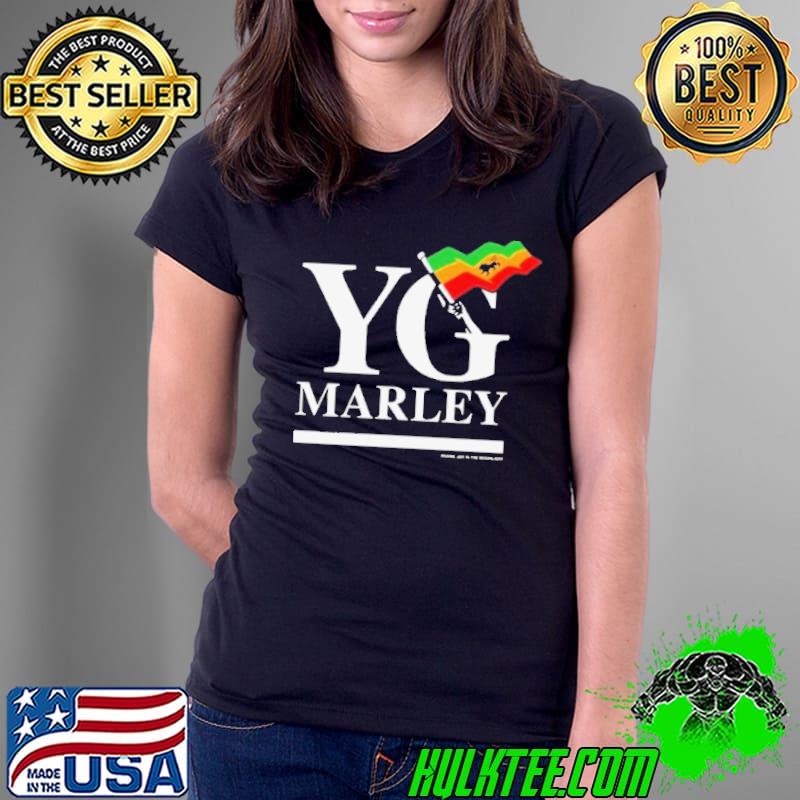 Yg Marley Flag Logo Praise Jah In The Moonlight Shirt Ladies Tee Yg Marley Flag Logo Praise Jah In The Moonlight Shirt Ladies Tee
