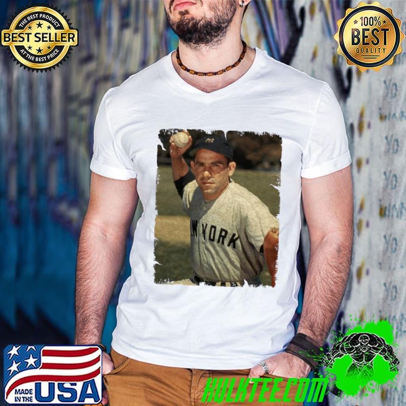Yogi Berra American professional baseball catcher New York Yankees T-Shirt Guys V Neck Yogi Berra American professional baseball catcher New York Yankees T-Shirt Guys V Neck