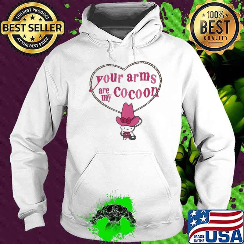 Your Arms Are My Cocoon Hello Kitty Ringer Love shirt Your Arms Are My Cocoon Hello Kitty Ringer Love shirt
