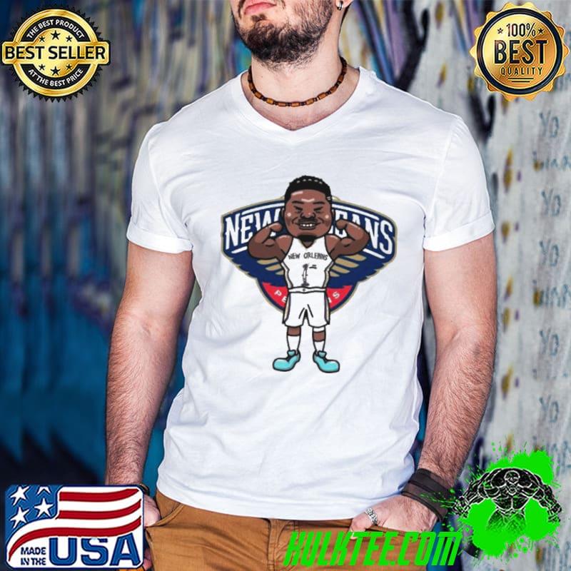 Zion Williamson New Orleans Pelicans player cartoon s Guys V Neck Zion Williamson New Orleans Pelicans player cartoon s Guys V Neck