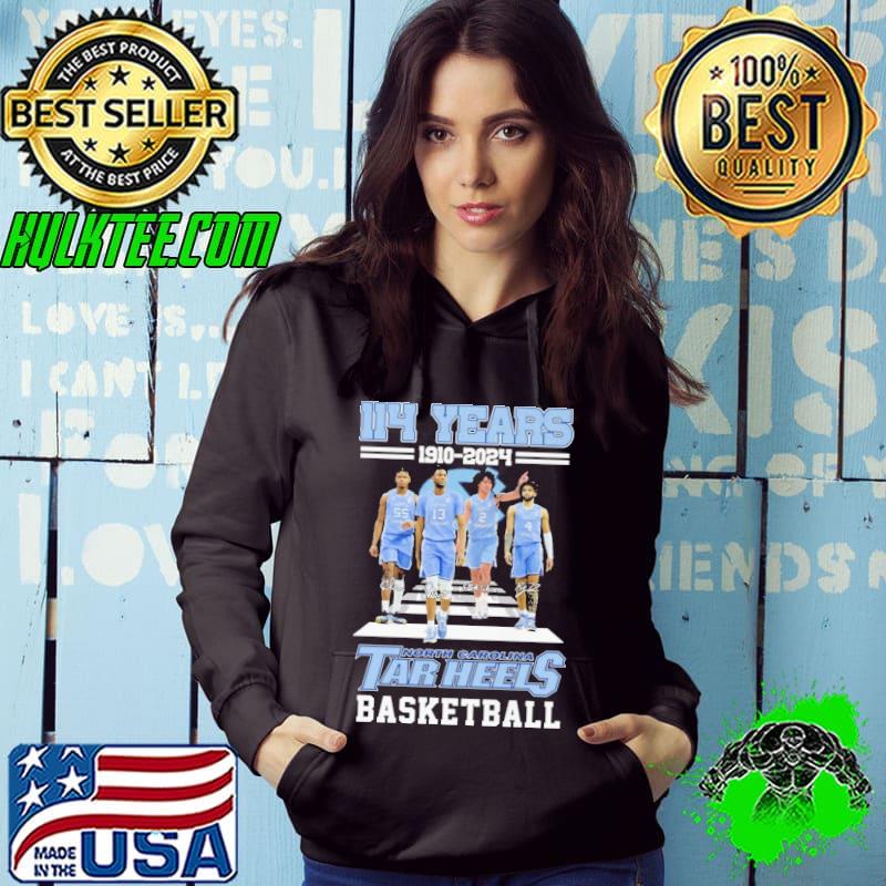 114 years 1910 2024 north carolina tar heels basketball signature shirt