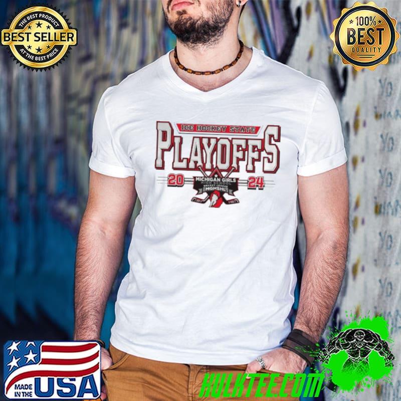 2024 MGHSHL Ice Hockey State Playoffs logo s Guys V Neck 2024 MGHSHL Ice Hockey State Playoffs logo s Guys V Neck