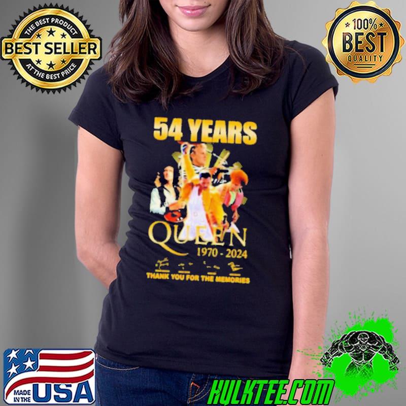 54 Years Queen 1970 2024 Thank You For The Memories Signatures shirt