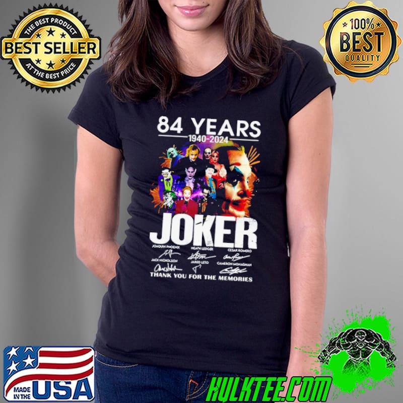 84 Years 1980-2024 Joker Thank You For The Memories Signatures Shirt
