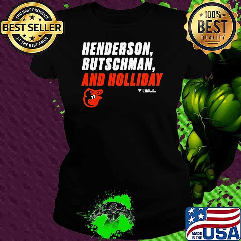 Adley Rutschman, Gunnar Henderson, & Jackson Holliday Baltimore Orioles Stacked Names s Ladies tee Adley Rutschman, Gunnar Henderson, & Jackson Holliday Baltimore Orioles Stacked Names s Ladies tee