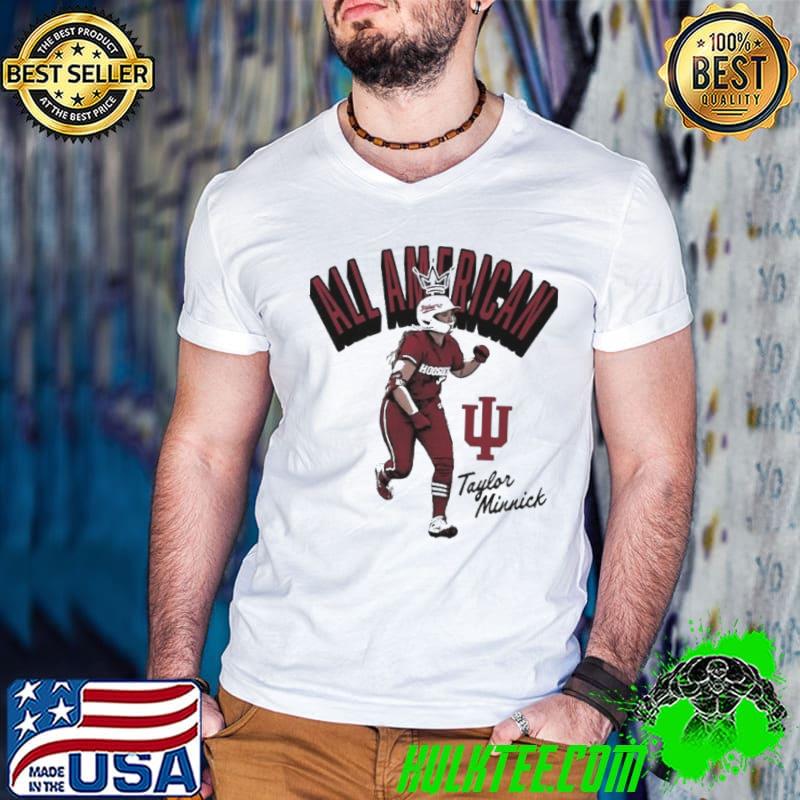 All American Taylor Minnick Indiana softball s Guys V Neck All American Taylor Minnick Indiana softball s Guys V Neck