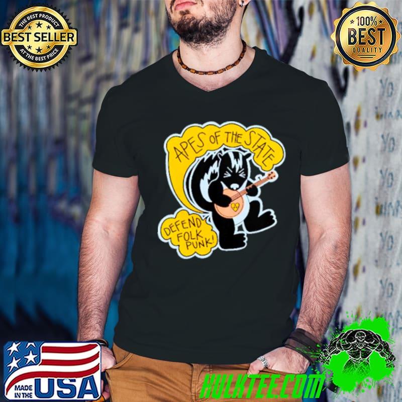 Apes of the state defend folk punk shirt