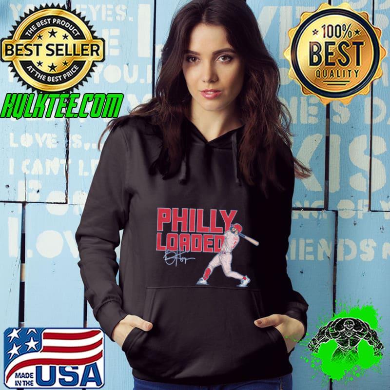 Bryce Harper American professional baseball first baseman Signature Philly Loaded T-Shirt
