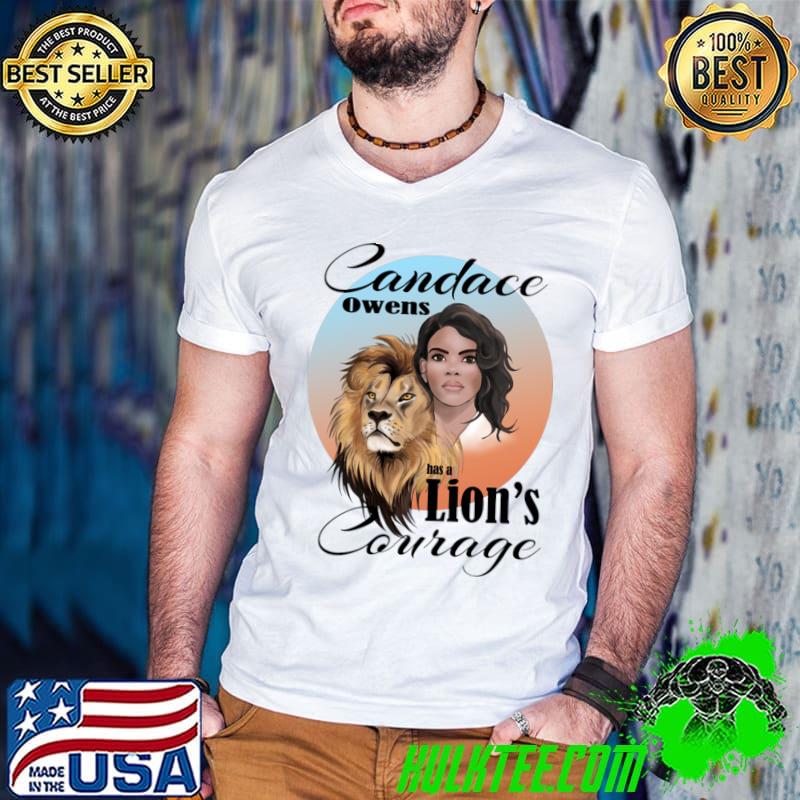 Candace Owens has a Lion's Courage bluered sun T-Shirt