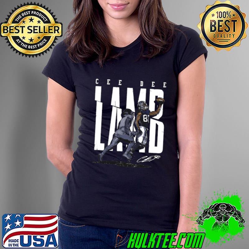 Ceedee Lamb American football wide receiver signature Dallas One Handed T-Shirt Ladies Tee Ceedee Lamb American football wide receiver signature Dallas One Handed T-Shirt Ladies Tee