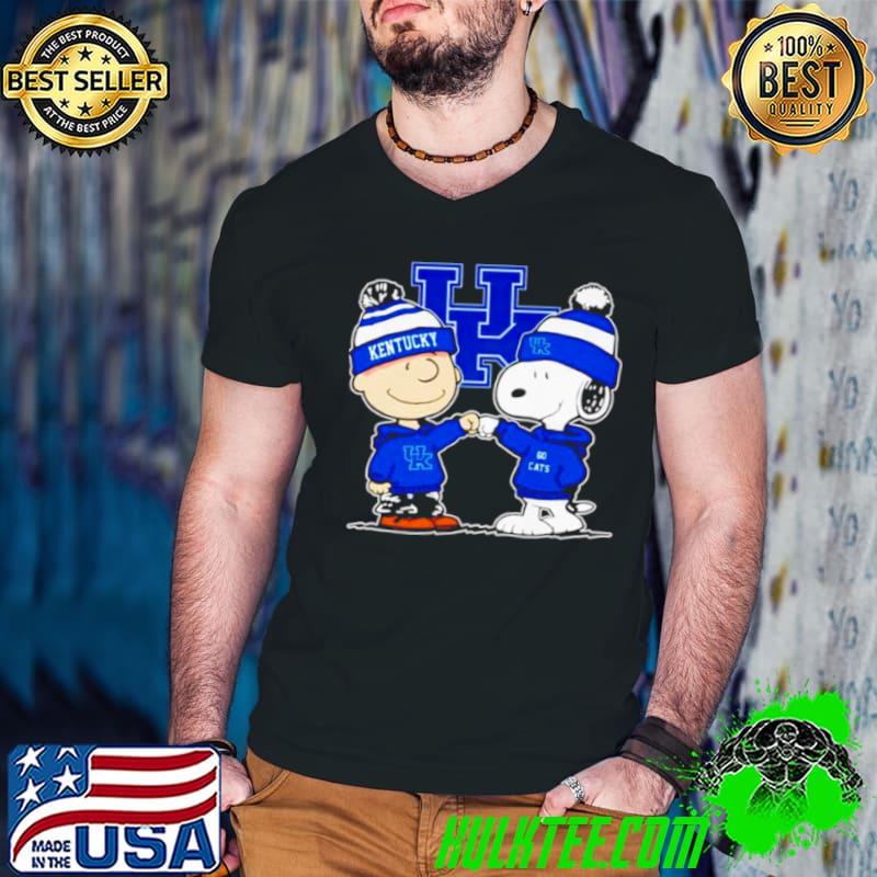 Charlie-Brown-and-Snoopy-go-Kentucky-Wildcats-s Guys V Neck Charlie-Brown-and-Snoopy-go-Kentucky-Wildcats-s Guys V Neck