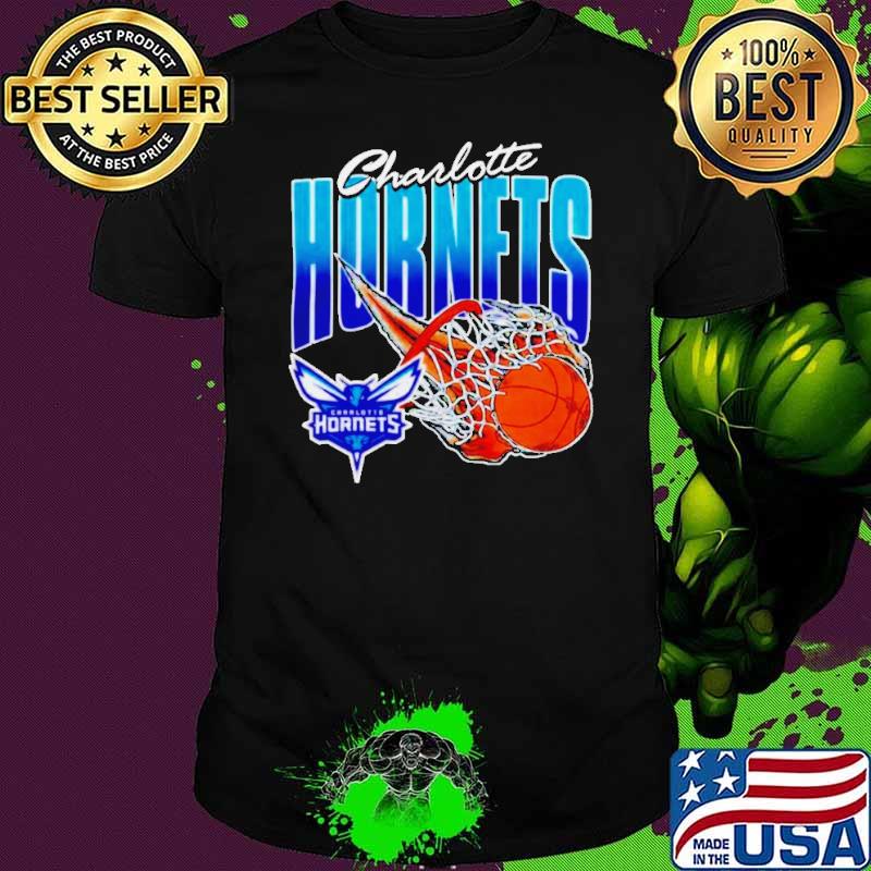 Charlotte Hornets on fire shirt
