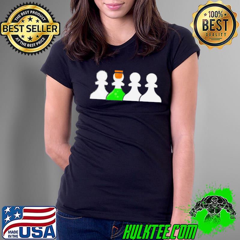 Chess Von Doom wearing poison pawn shirt