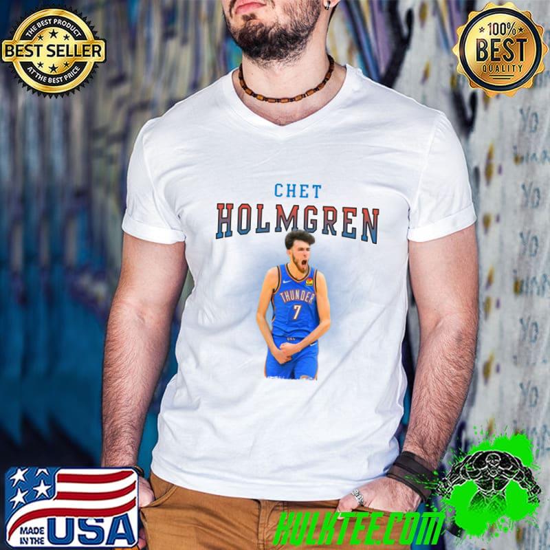 Chet Holmgren American professional basketball player for Oklahoma City Thunder T-Shirt Guys V Neck Chet Holmgren American professional basketball player for Oklahoma City Thunder T-Shirt Guys V Neck