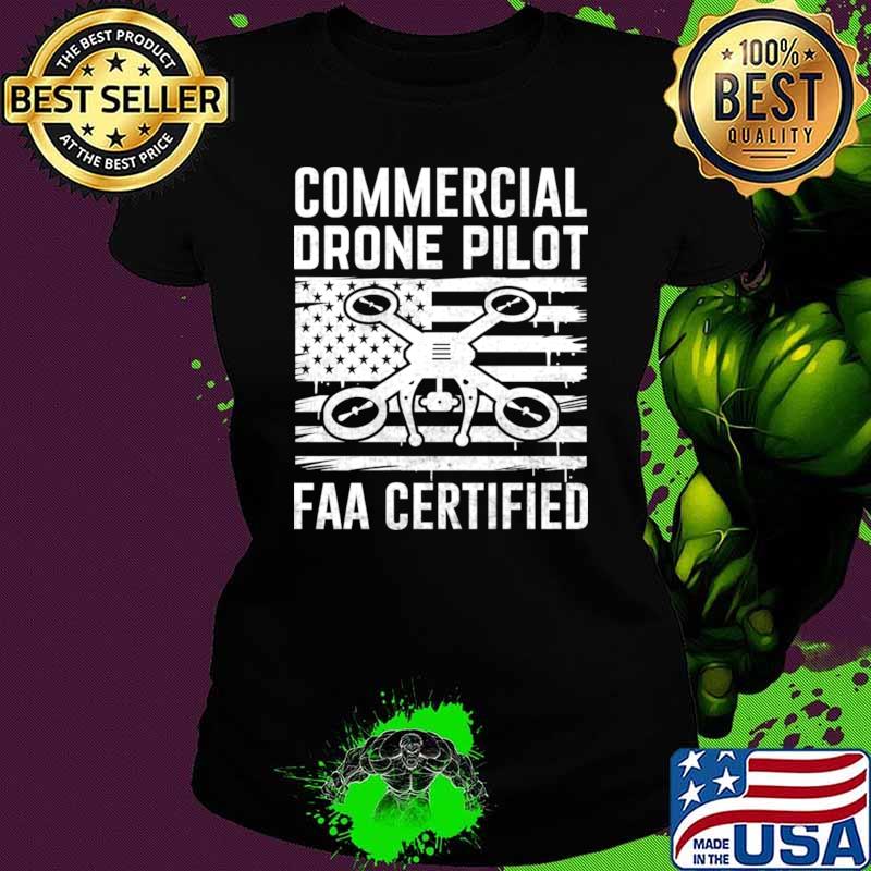 Commercial Drone Pilot USA American Flag T-Shirt Commercial Drone Pilot USA American Flag T-Shirt