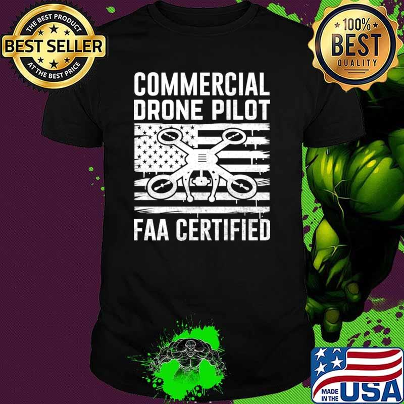 Commercial Drone Pilot USA American Flag T-Shirt Unisex Commercial Drone Pilot USA American Flag T-Shirt Unisex
