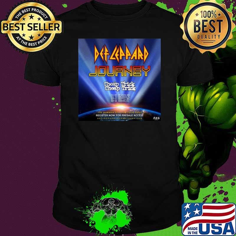 Def Leppard Journey Cheap Trick Cheap Trick July 06 10 And Sep 04 08 2024 The Summer Stadium Tour shirt