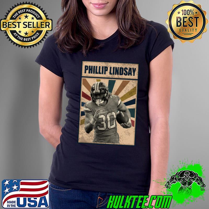 Denver Broncos Phillip Lindsay American football running back T-Shirt
