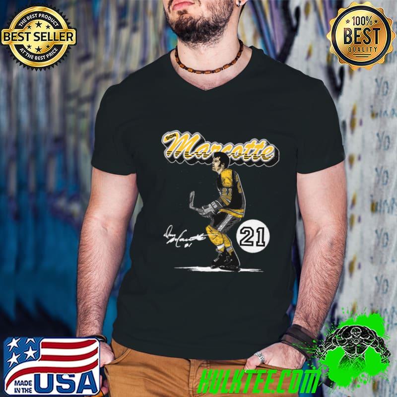 Don Marcotte Canadian former professional ice hockey Boston Retro Script T-Shirt