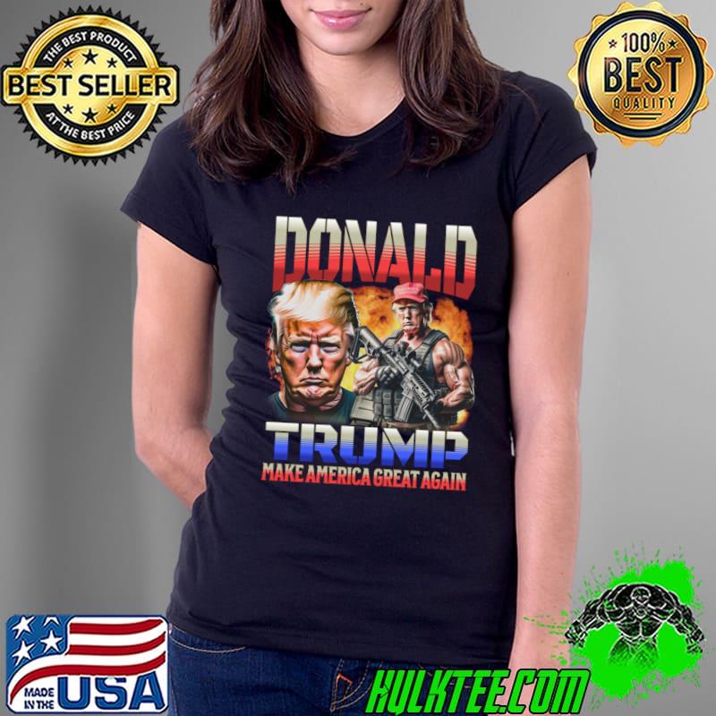 Donald trump make american great again gun T-Shirt