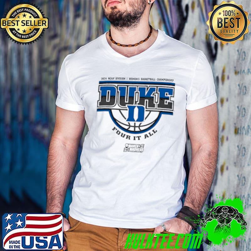 Duke Blue Devils 2024 NCAA Division I Women’s Basketball Championship Four It All Shirt Guys V Neck Duke Blue Devils 2024 NCAA Division I Women’s Basketball Championship Four It All Shirt Guys V Neck