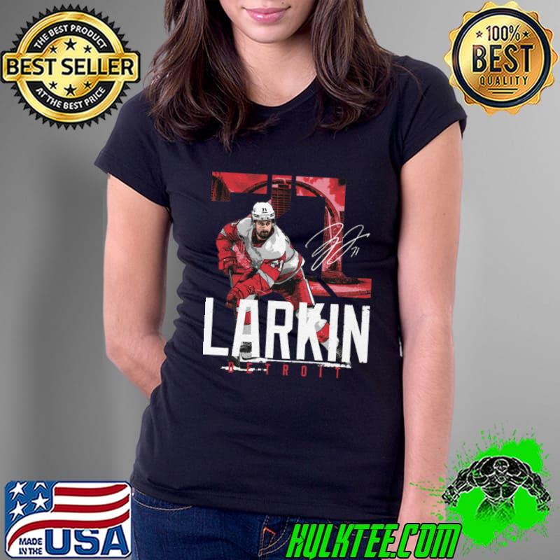 Dylan Larkin American professional ice hockey player Detroit Landmark T-Shirt Ladies Tee Dylan Larkin American professional ice hockey player Detroit Landmark T-Shirt Ladies Tee