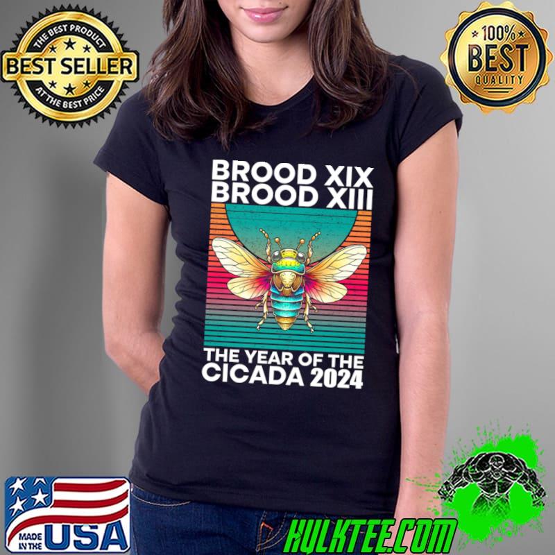Entomology Cicada Lover 2024 Cicada Swarm Summer Scream Retro T-Shirt