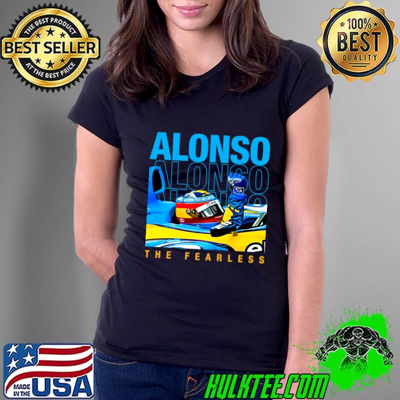 Fernando Alonso Spanish racing driver currently competing 2005 2006 Champion T-Shirt Ladies Tee Fernando Alonso Spanish racing driver currently competing 2005 2006 Champion T-Shirt Ladies Tee