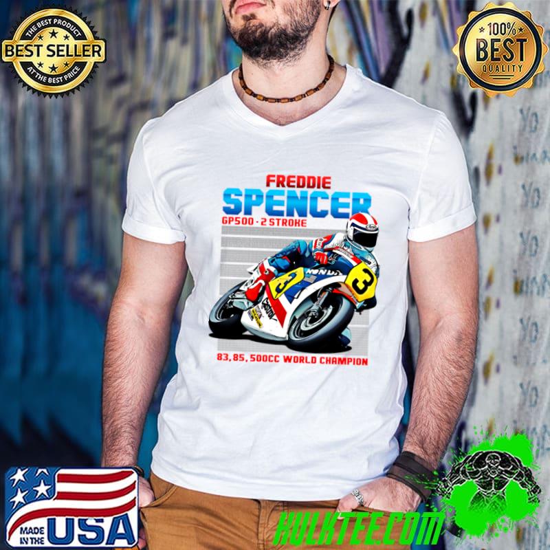 Freddie Spencer Champion 80s Retro American former world champion motorcycle racer T-Shirt
