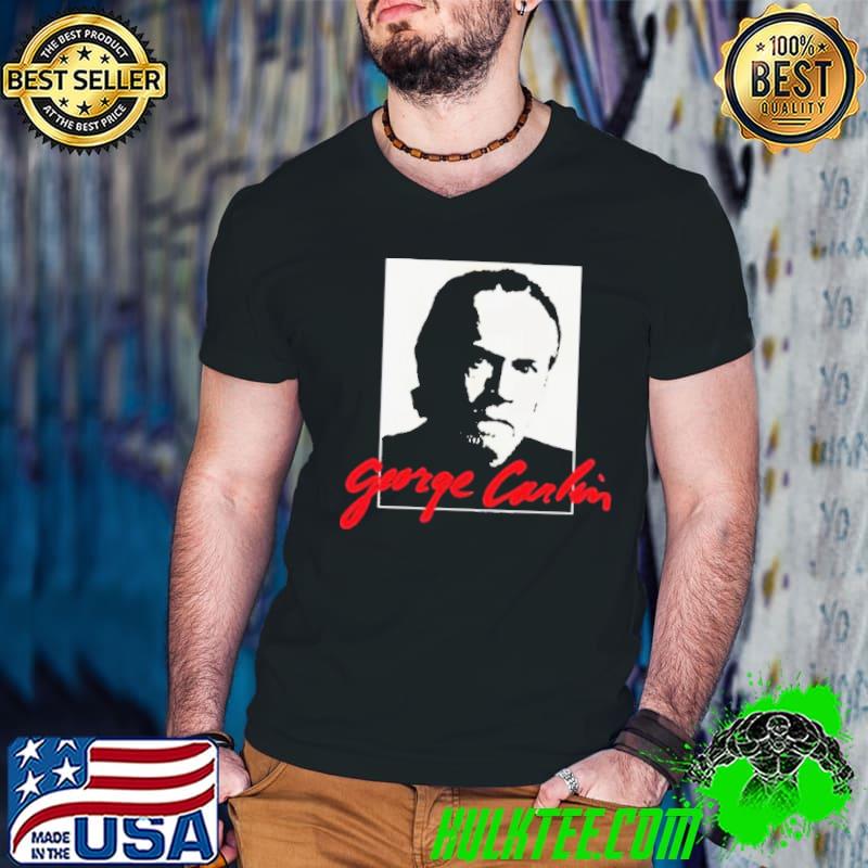 George Carlin Sometimes A Little Brain Damage Can Help Shirt Guys V Neck George Carlin Sometimes A Little Brain Damage Can Help Shirt Guys V Neck
