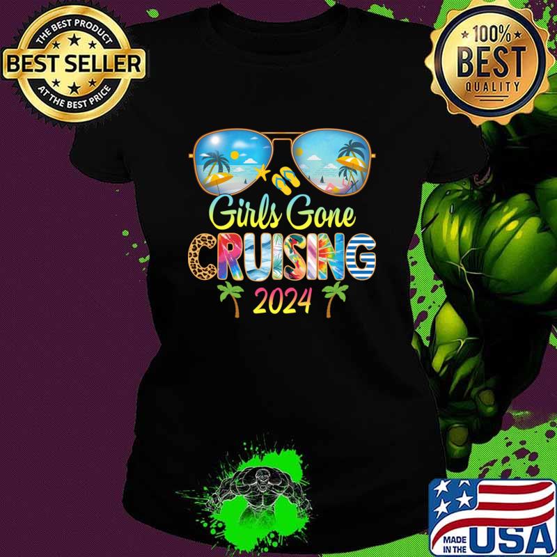 Girls Gone Cruising 2024 Summer vacation Sunglasses Leopard T-Shirt Girls Gone Cruising 2024 Summer vacation Sunglasses Leopard T-Shirt