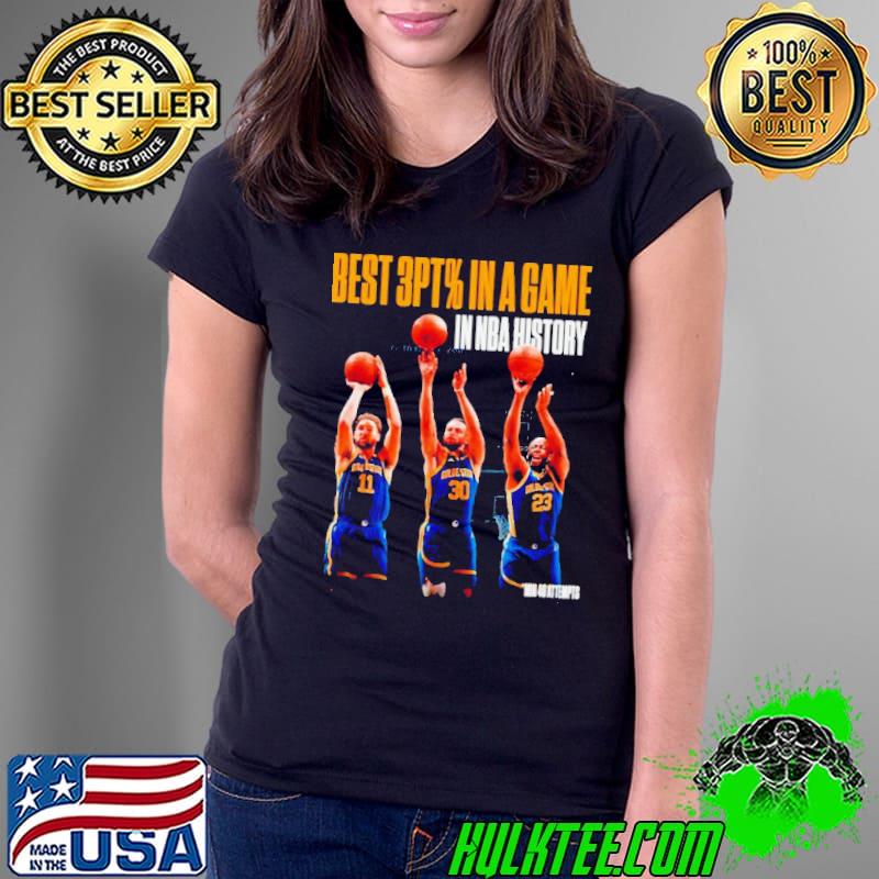 Golden State Warriors best 3pt % in a game in NBA history shirt