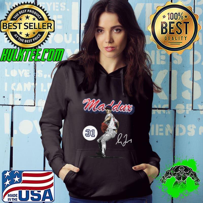 Greg Maddux American professional baseball player Atlanta Retro Script T-Shirt
