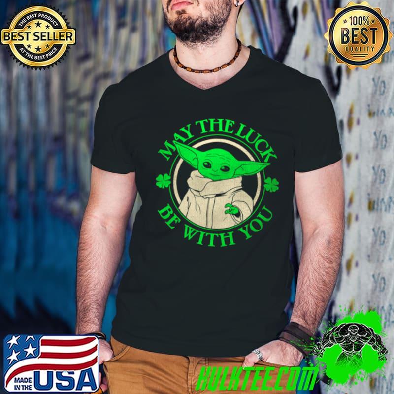 Grogu Star Wars St Patrick’s Day May The Luck Be With You Shirt