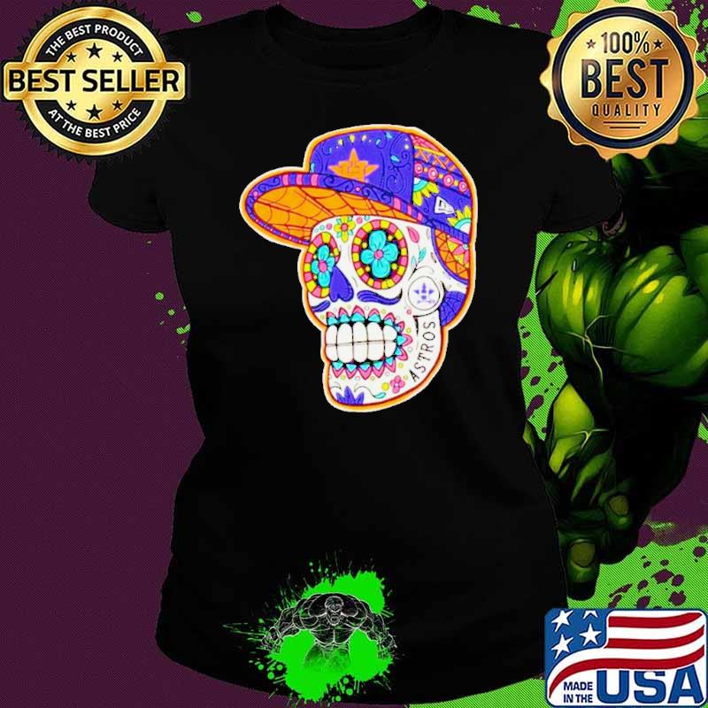 Houston Astros sugar skull s Ladies tee Houston Astros sugar skull s Ladies tee