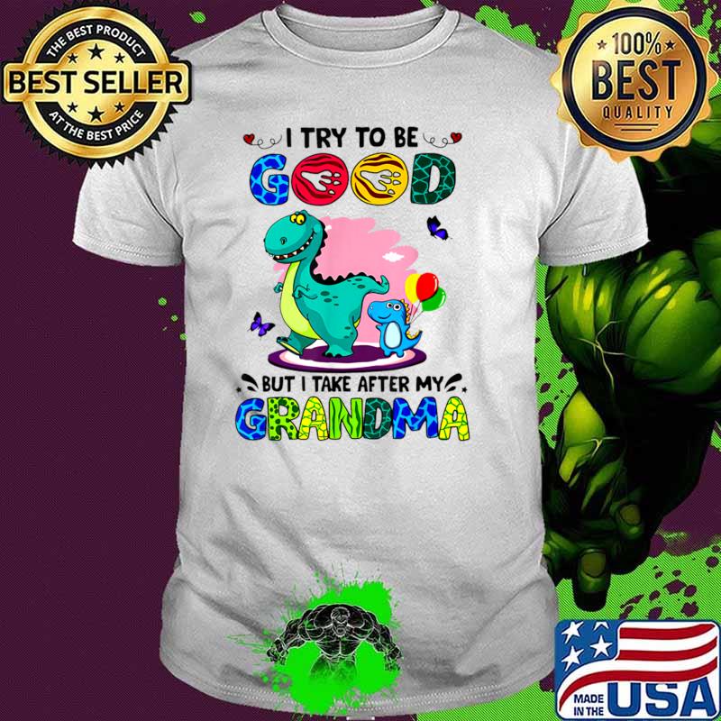 I Try To Be Good But I Take After My Grandma Dragon T-Shirt
