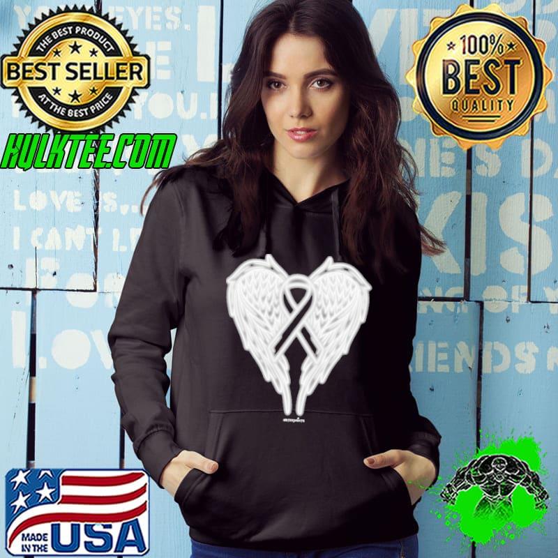 I Wear Gray Brain Cancer Awareness Wings shirt