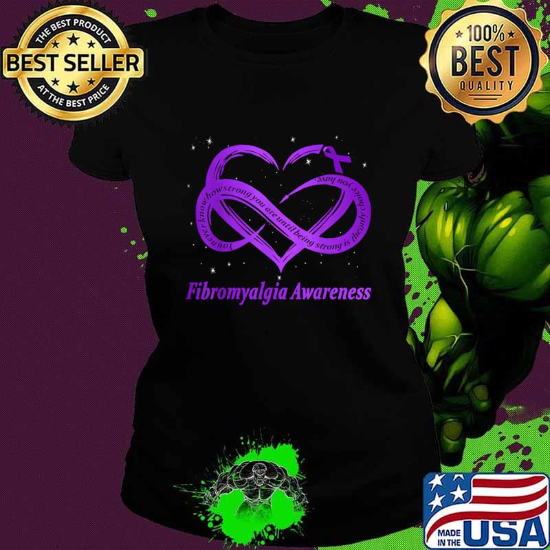 I Wear Purple For Fibromyalgia Awareness Warrior T-Shirt Ladies tee I Wear Purple For Fibromyalgia Awareness Warrior T-Shirt Ladies tee