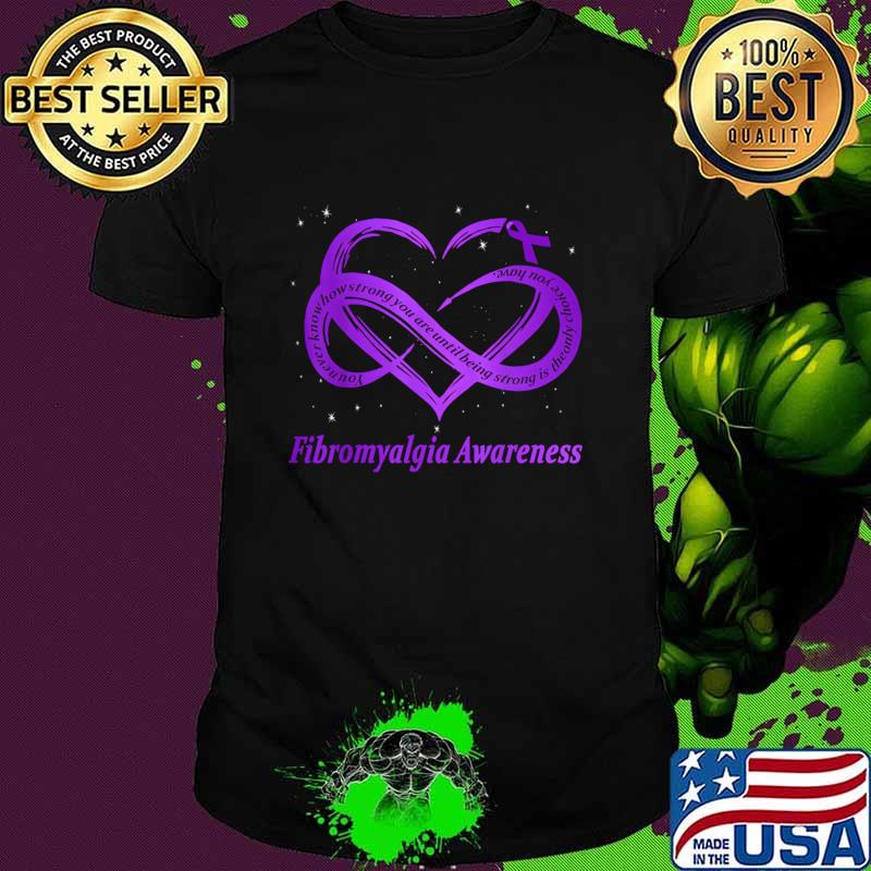 I Wear Purple For Fibromyalgia Awareness Warrior T-Shirt I Wear Purple For Fibromyalgia Awareness Warrior T-Shirt