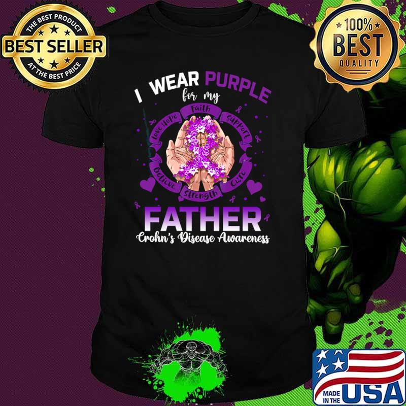 I Wear Purple For My Father Crohn's Disease Awareness T-Shirt