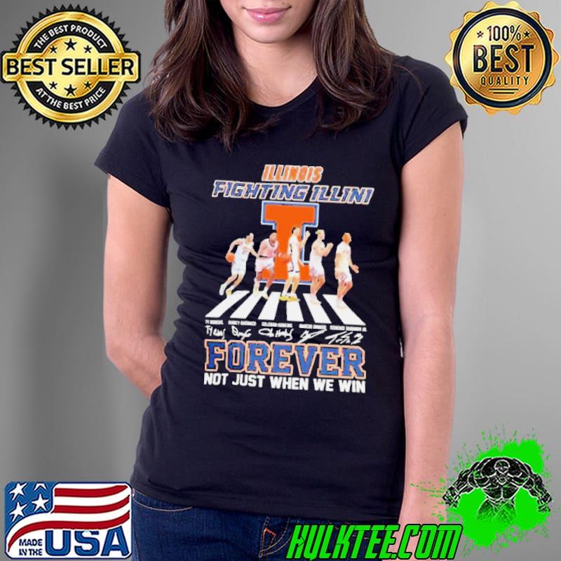 Illinois Fighting Illini Men’s Basketball Abbey Road Forever Not Just When We Win Signatures Shirt