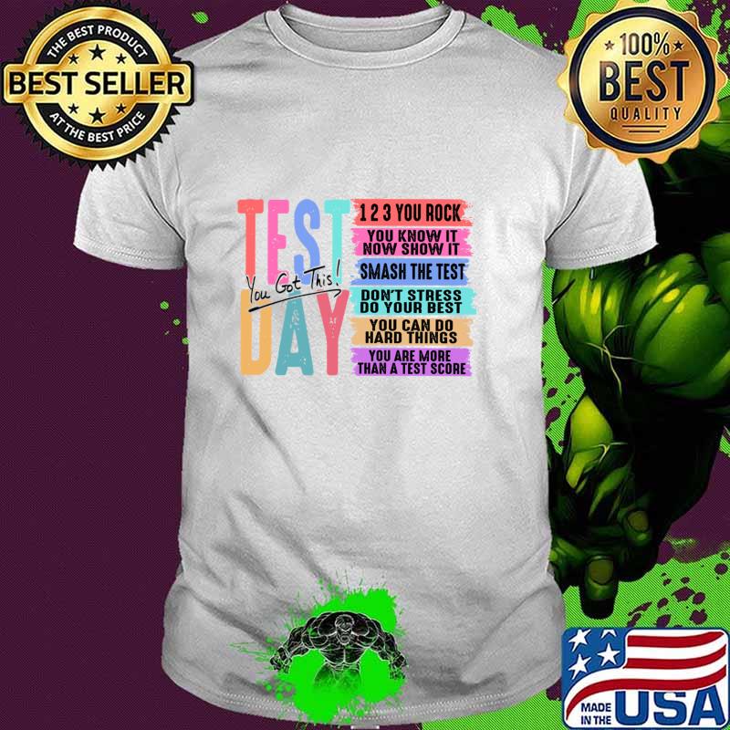It’s Test Day You Got This, Rock the Test Test Day Dalmatian Dots Groovy Testing T-Shirt