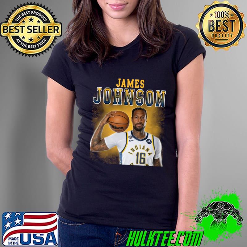 James Johnson American professional basketball player for Indiana Pacers T-Shirt Ladies Tee James Johnson American professional basketball player for Indiana Pacers T-Shirt Ladies Tee